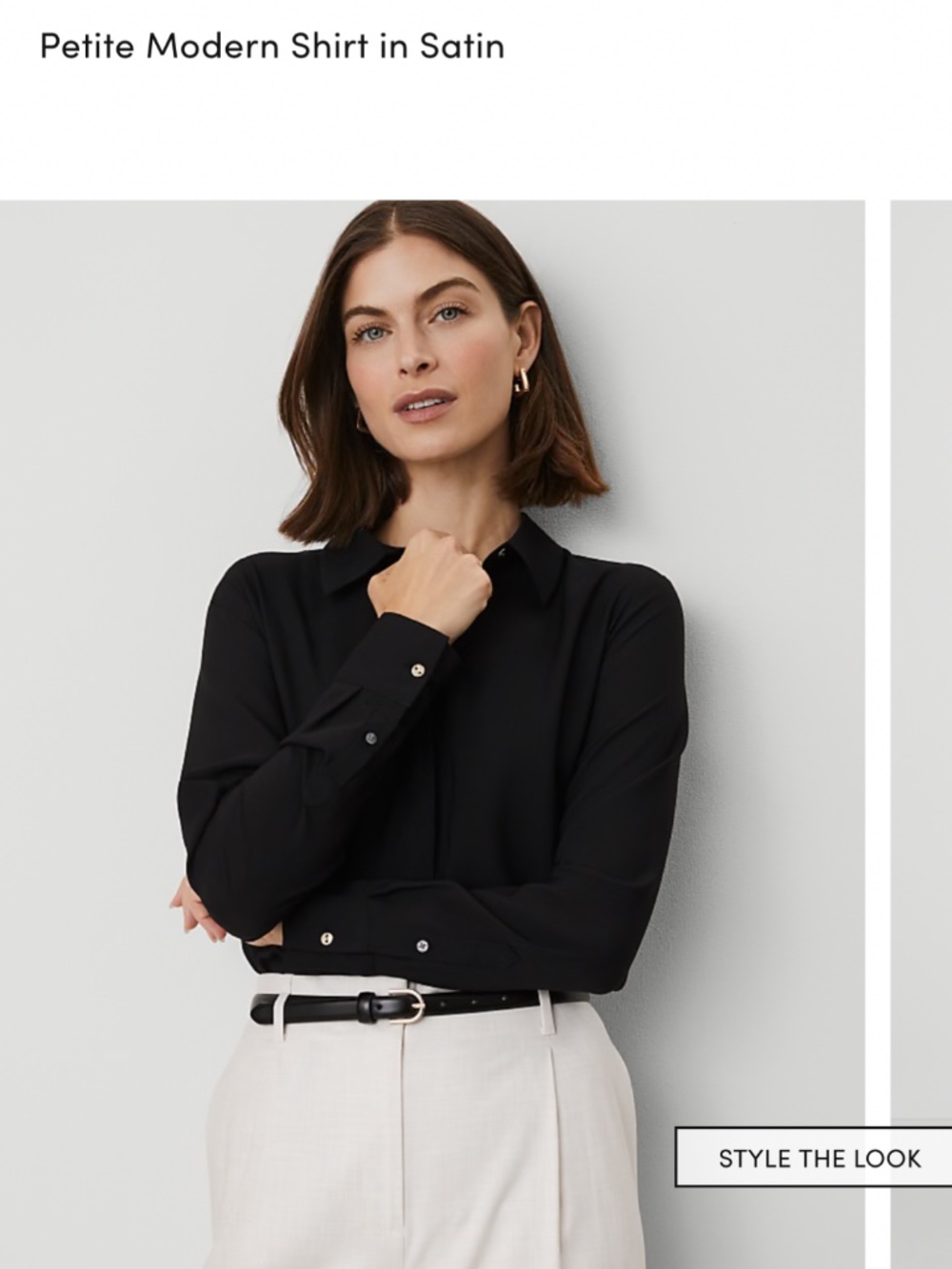Ann Taylor Petite Modern Satin Shirt